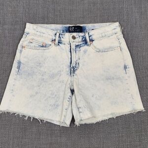 GAP Denim White Wash Cut Off  5"  Shorts. 0